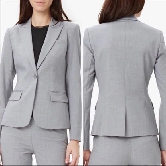 Theory Gabe Single Button Blazer Wool Blend Size 00 Workwear Business Casual